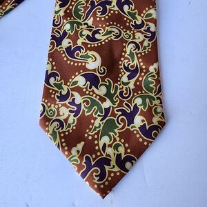 Qiana Nylon Tie Vintage Mens Necktie Brown 4" x 54"
